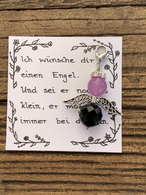 Onyx mit lila Jade Engel (Durchsetzung, Ausgeglichen)