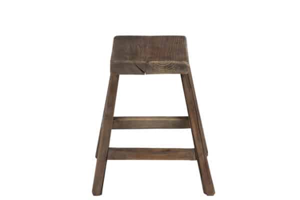 Hocker Rechteck Holz Braun – Bild 3