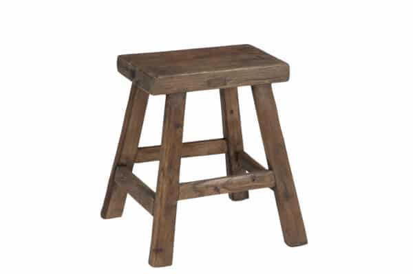 Hocker Rechteck Holz Braun